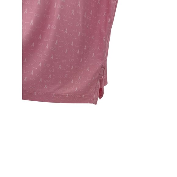 Rhoback Mens Pink Ribbon‎ Polo Shirt XXL Breast Cancer Awareness Collared - Picture 6 of 10